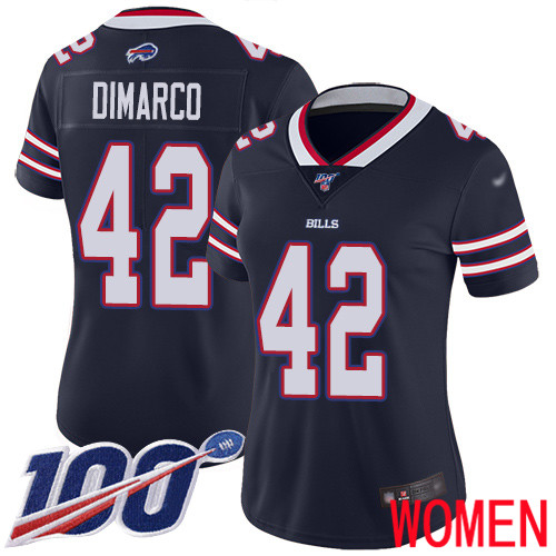 Women Buffalo Bills #42 Patrick DiMarco Limited Navy Blue Inverted Legend 100th Season NFL Jersey